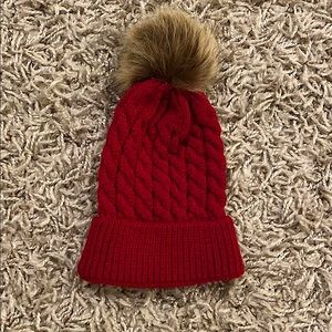 Red hat with Pom Pom - Perfect condition